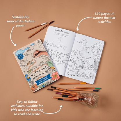 My First Wild Activity Book Nature Inspired Games and Puzzles (Paperback) Interactive Book Art and craft for kids 4yrs+