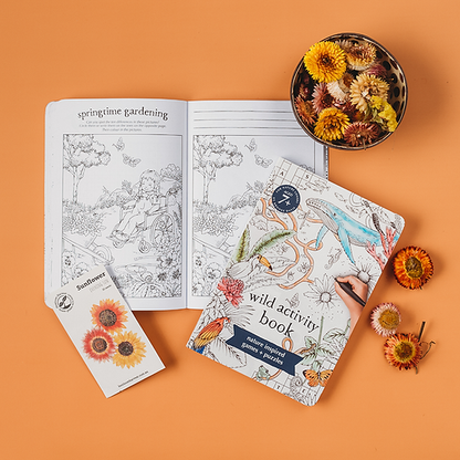 Wild Activity Book Nature Inspired Games and Puzzles (Paperback) Interactive Book Stationary Art and craft for kids Gifting Ideas 7yrs+ kids book by Your Wild Books