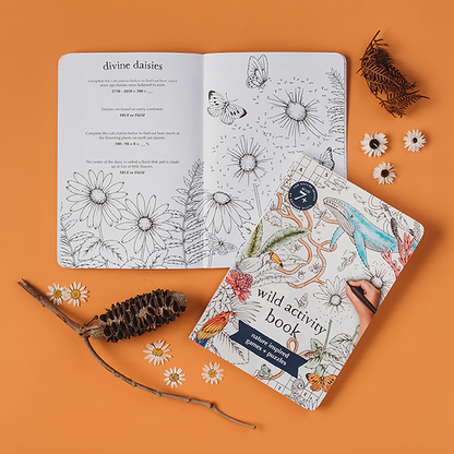 Wild Activity Book Nature Inspired Games and Puzzles (Paperback) Interactive Book Stationary Art and craft for kids Gifting Ideas 7yrs+ kids book by Your Wild Books