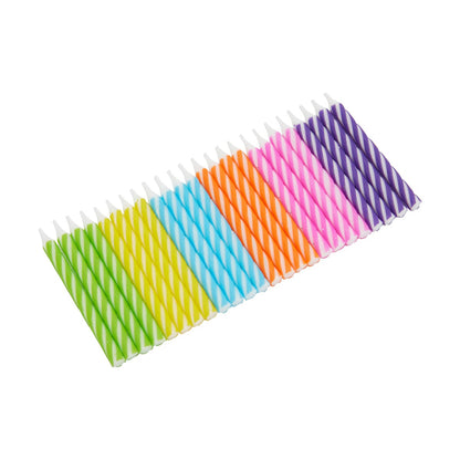 24 Pack Striped Candles