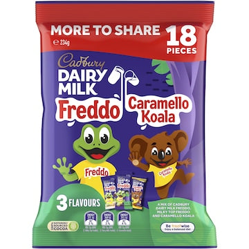 Cadbury Freddo & Caramello Milk Chocolate Share Pack 18 Piece 234g