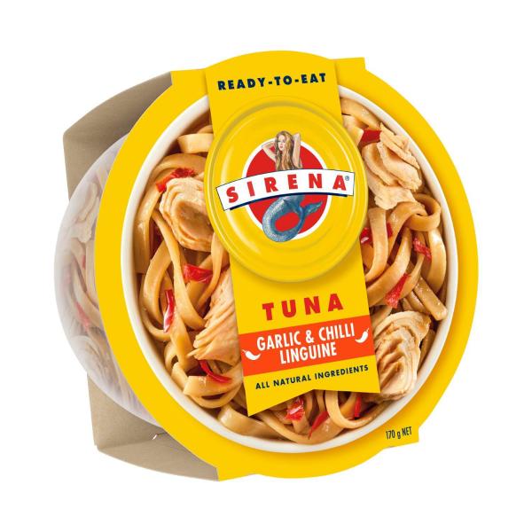 SIRENA GARLIC & CHILLI LINGUINI WITH TUNA 170G