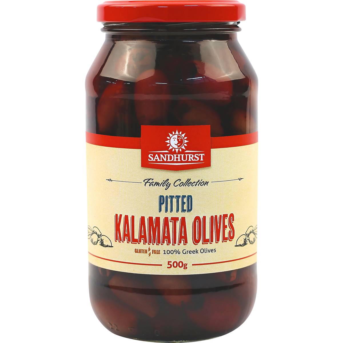 Sandhurst Olives Kalamata Pitted 500g