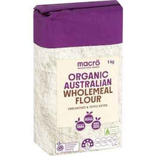 Macro Organic Australian Wholemeal Plain Flour Unbleached 1kg
