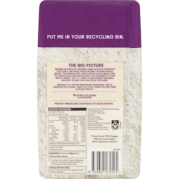 Macro Organic Australian Wholemeal Plain Flour Unbleached 1kg