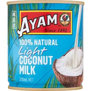 Ayam 100% Natural Light Coconut Milk 270mL