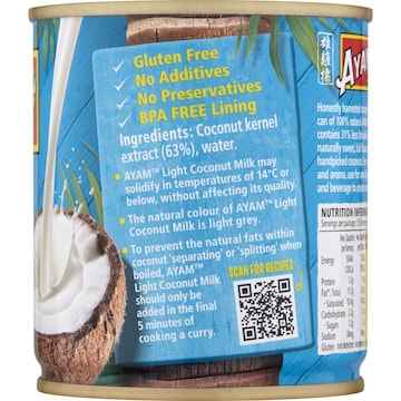 Ayam 100% Natural Light Coconut Milk 270mL