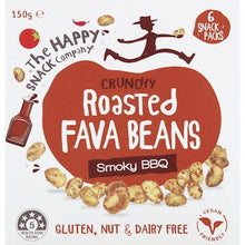 The Happy Snack Company Roasted Fava Beans Smoky BBQ 6 pack