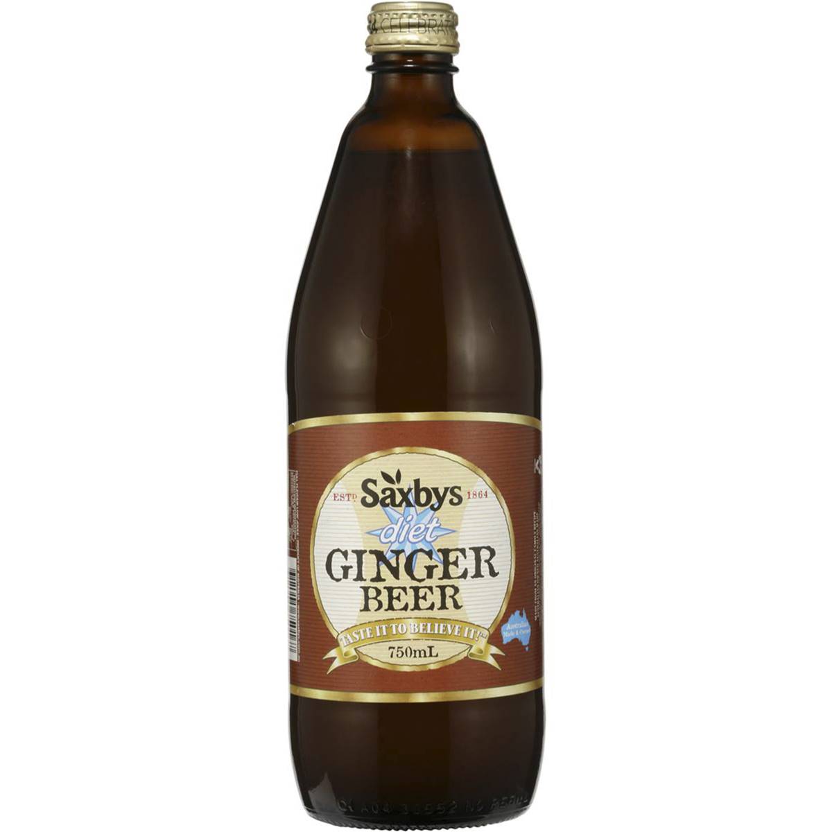 Saxbys Diet Ginger Beer 750ml