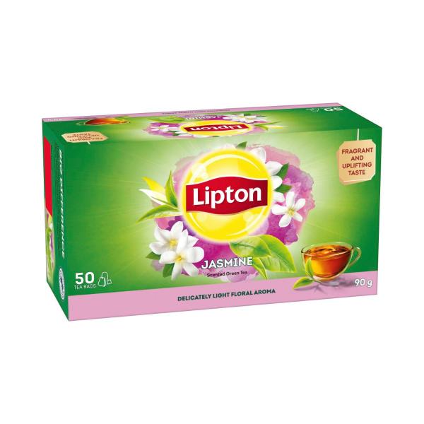 LIPTON JASMINE SCENTED GREEN TEA BAGS 50 PACK