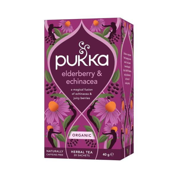 PUKKA ELDERBERRY & ECHINACEA TEA SACHETS 20PACK