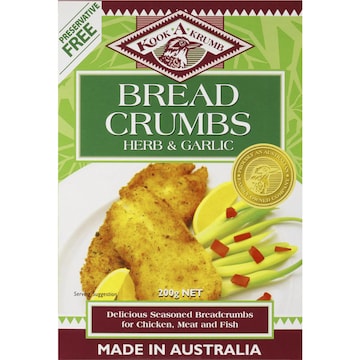 Kook A Krumb Breadcrumbs Herb & Garlic 200g
