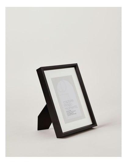Aluminium Photo Frame 15x20cm Matted to 10x15cm in Black