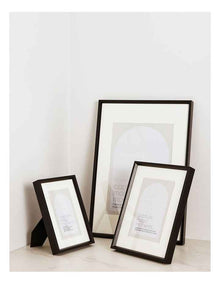 Aluminium Photo Frame 15x20cm Matted to 10x15cm in Black