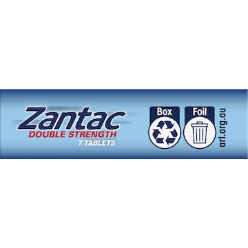 Zantac Double Strength Ranitidine 300mg Tablets 7 pack