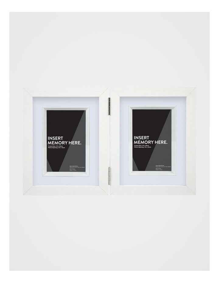 White Double Photo Frame 15x20cm