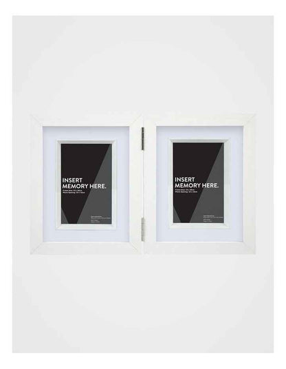 White Double Photo Frame 15x20cm