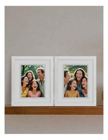 White Double Photo Frame 15x20cm