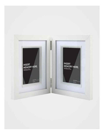 White Double Photo Frame 15x20cm