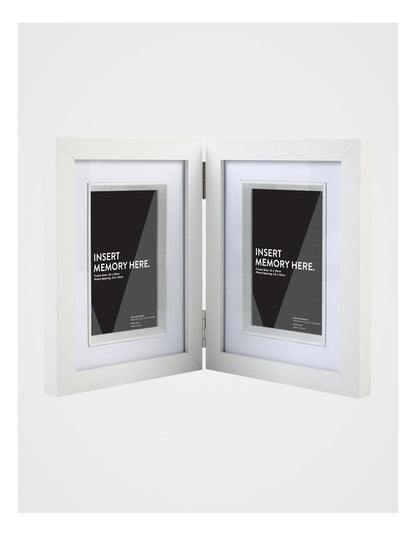 White Double Photo Frame 15x20cm