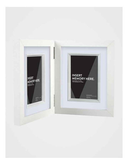 White Double Photo Frame 15x20cm