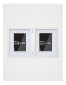 White Double Photo Frame 20x25cm