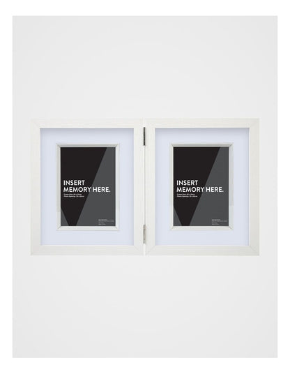 White Double Photo Frame 20x25cm