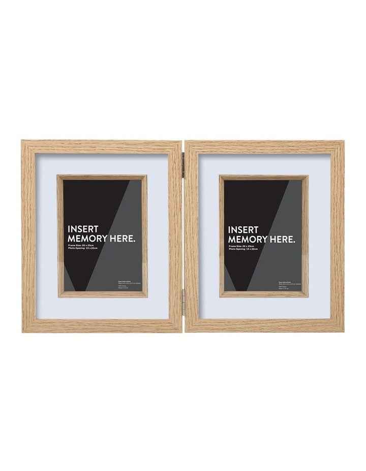 Natural Double Photo Frame 20x25cm