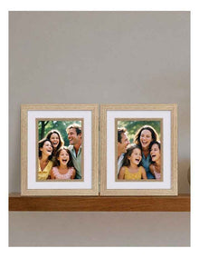 Natural Double Photo Frame 20x25cm