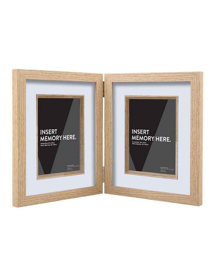 Natural Double Photo Frame 20x25cm