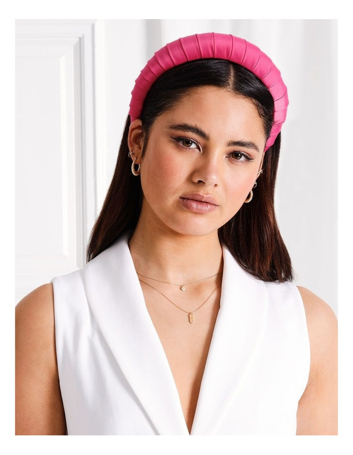 Padded Headband in Hot Pink