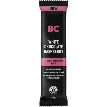 BC Snacks White Chocolate Raspberry High Protein Bar 40g