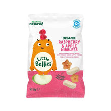 LITTLE BELLIES ORGANIC RASPBERRY & APPLE NIBBLERS 20G