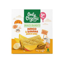 ONLY ORGANIC SNACK BANDITS MANGO & BANANA SNACK BARS 6X22G