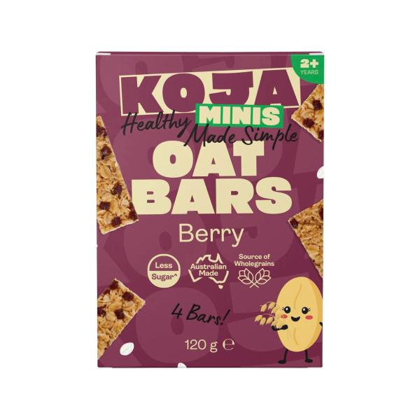 KOJA MINIS OAT BARS MIXED BERRY 120G