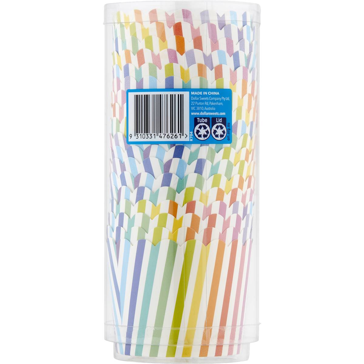 Dollar Sweets Striped Party Cups 18 pack