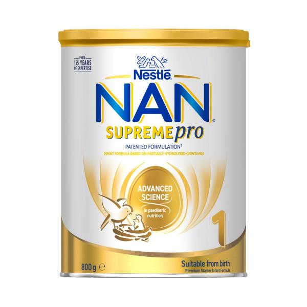 NESTL NAN SUPREMEPRO 1 PREMIUM INFANT FORMULA FOR NEWBORNS SUITABLE FROM BIRTH 800G