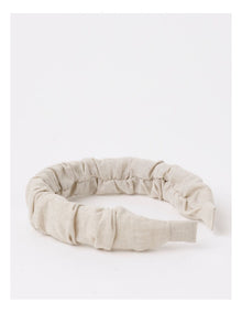 Ruched Headband in Natural