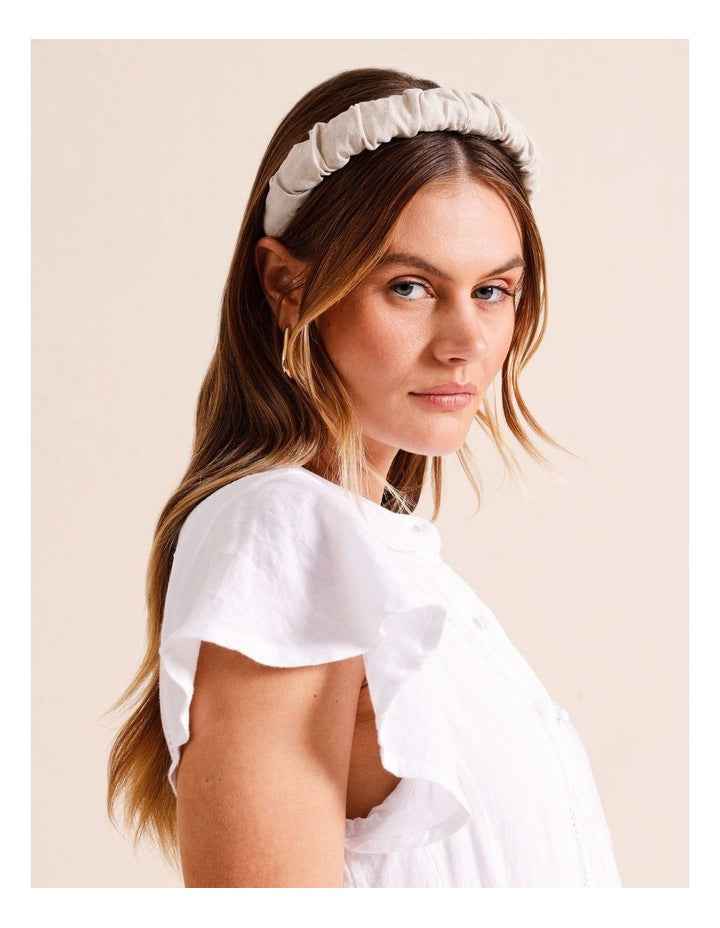 Ruched Headband in Natural