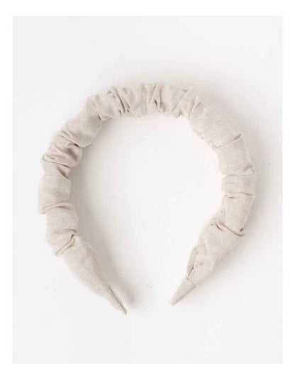 Ruched Headband in Natural