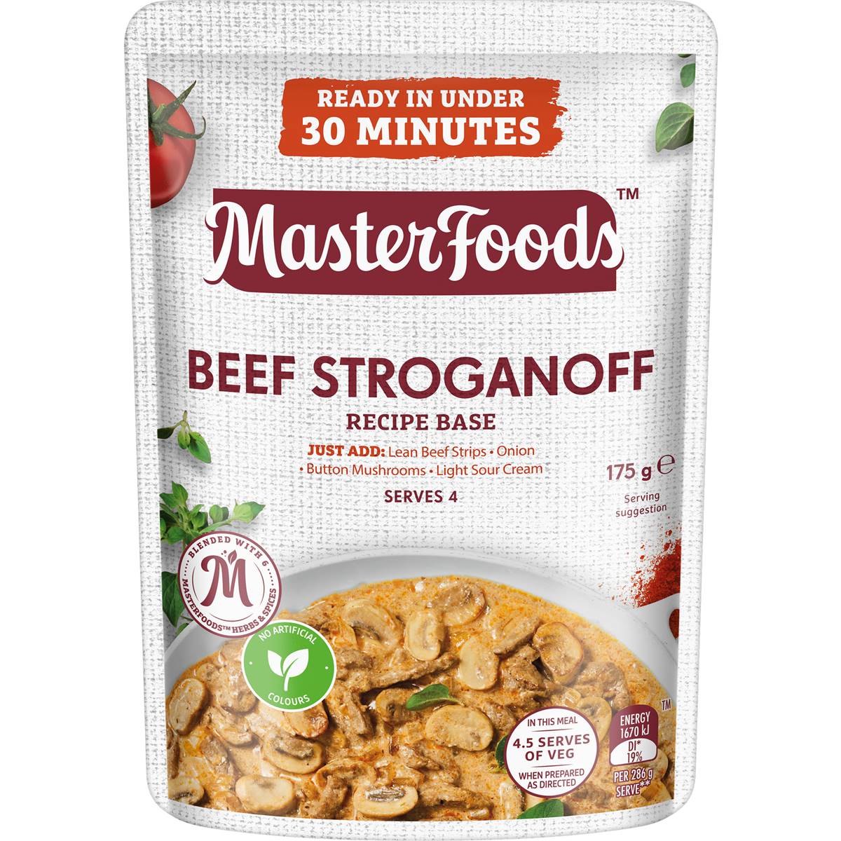 MasterFoods Beef Stroganoff Recipe Base 175g