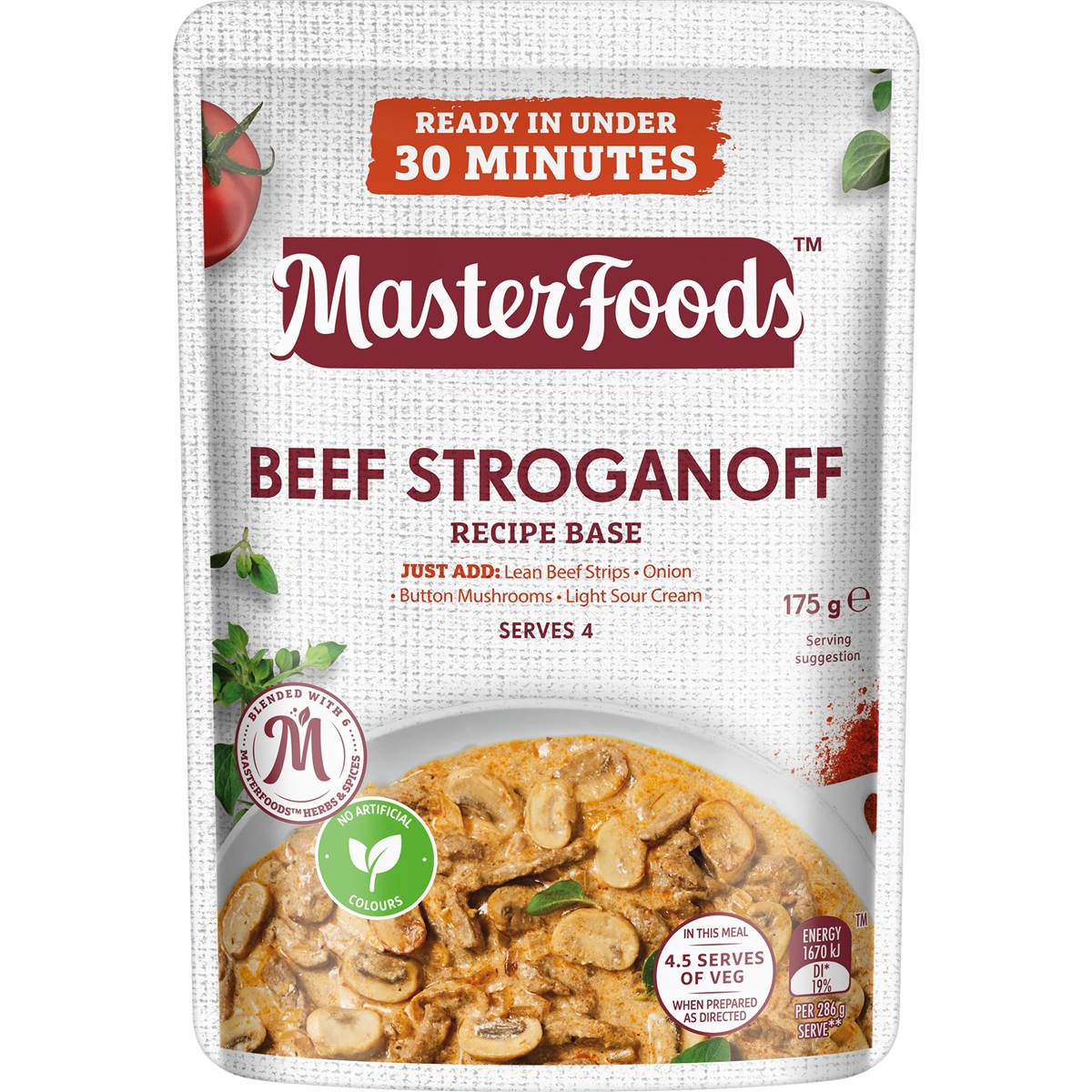 MasterFoods Beef Stroganoff Recipe Base 175g