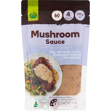 Woolworths Mushroom Sauce 200g
