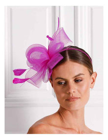 Crinoline Fascinator in Fuchsia