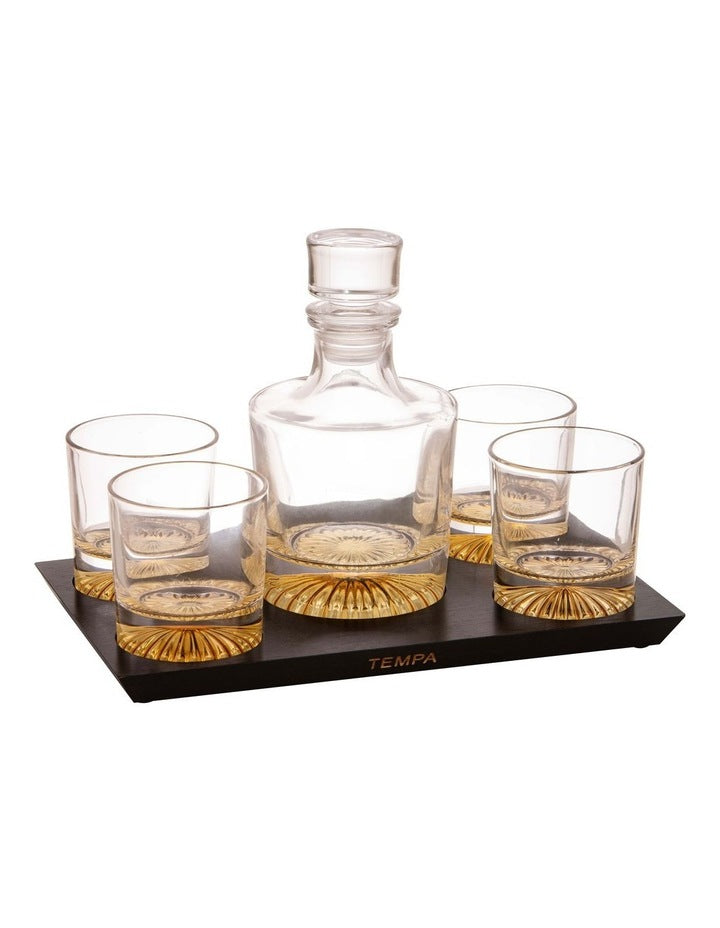 Enzo Gold Whisky Set 6 Pieces in Clear