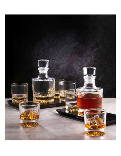 Enzo Gold Whisky Set 6 Pieces in Clear
