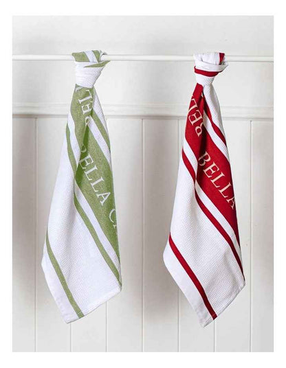 Bella Casa 2 Pack Kitchen Towel in Sage