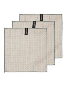Mega Waffle Microfibre 30x30cm 3 Pack Dishcloth in Taupe