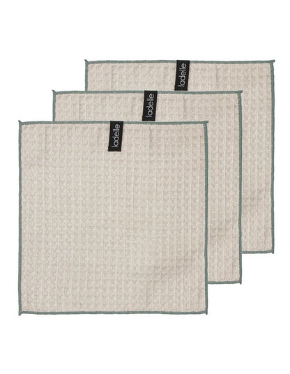 Mega Waffle Microfibre 30x30cm 3 Pack Dishcloth in Taupe