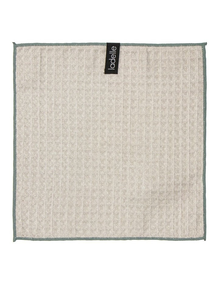 Mega Waffle Microfibre 30x30cm 3 Pack Dishcloth in Taupe